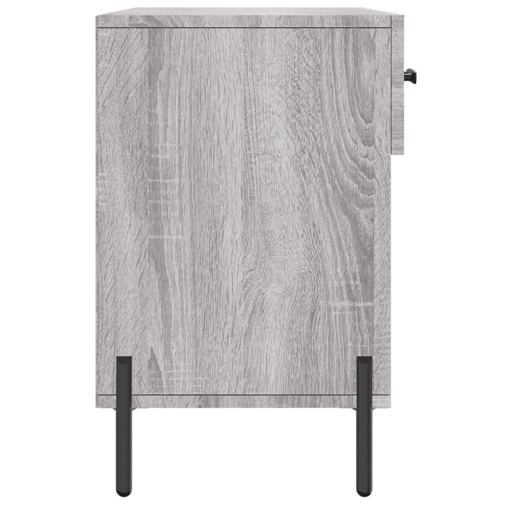 Klupa za cipele siva boja hrasta 102x35x55 cm konstruirano drvo