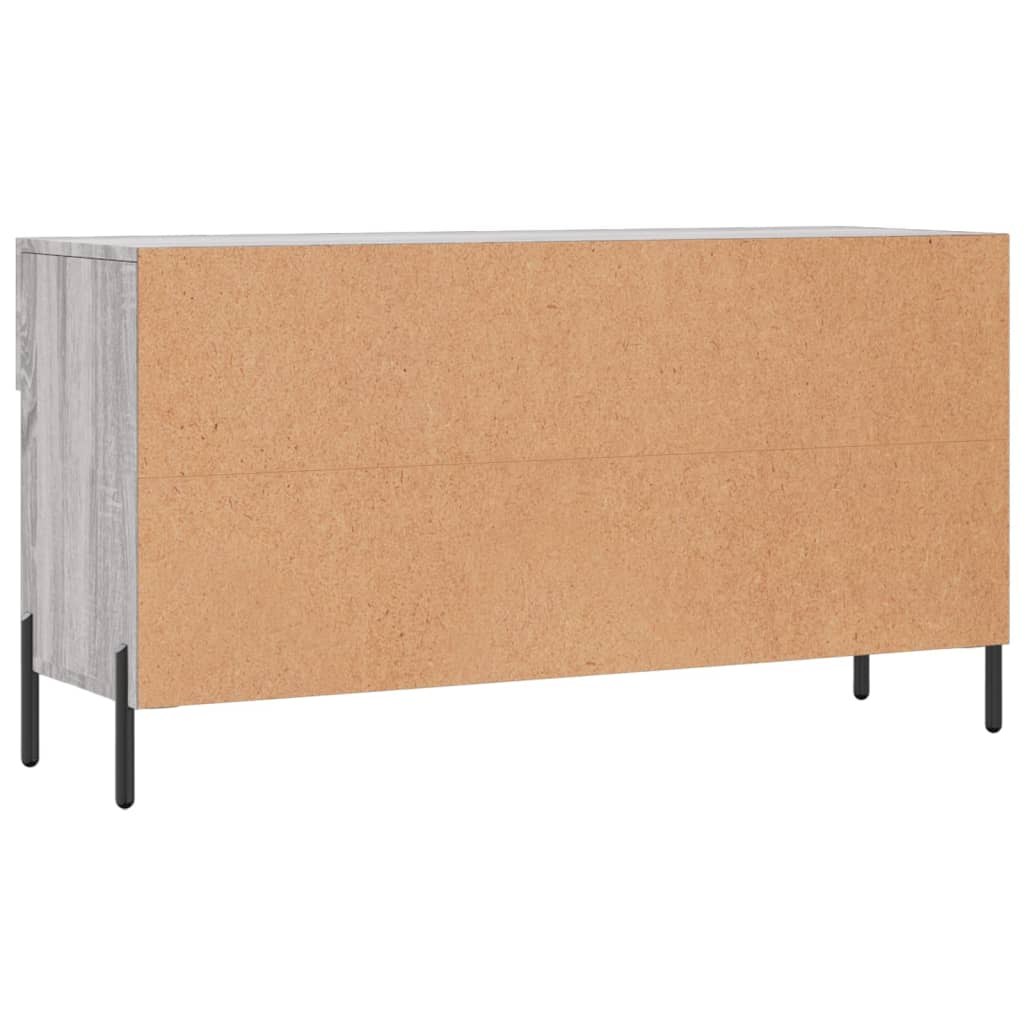 Klupa za cipele siva boja hrasta 102x35x55 cm konstruirano drvo