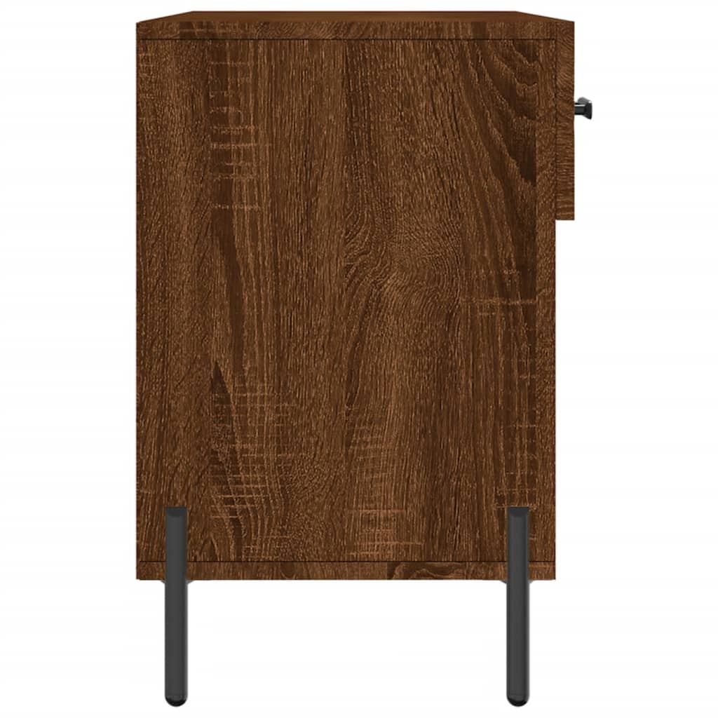 Klupa za cipele smeđa boja hrasta 102x35x55cm konstruirano drvo