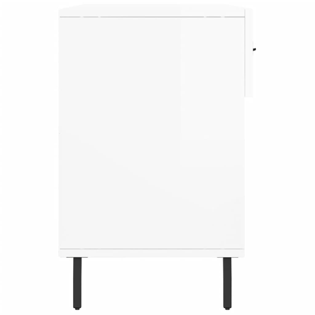 Klupa za cipele sjajna bijela 102x35x55 cm konstruirano drvo
