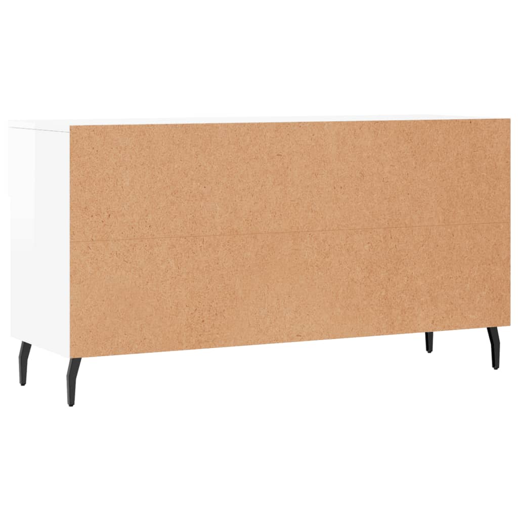 Klupa za cipele sjajna bijela 102x35x55 cm konstruirano drvo