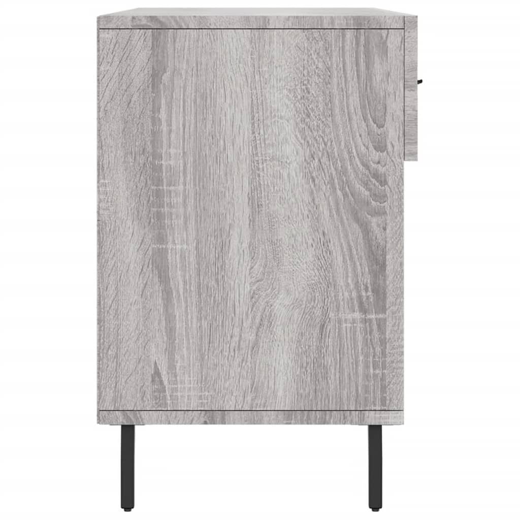 Klupa za cipele siva boja hrasta 102x35x55 cm konstruirano drvo