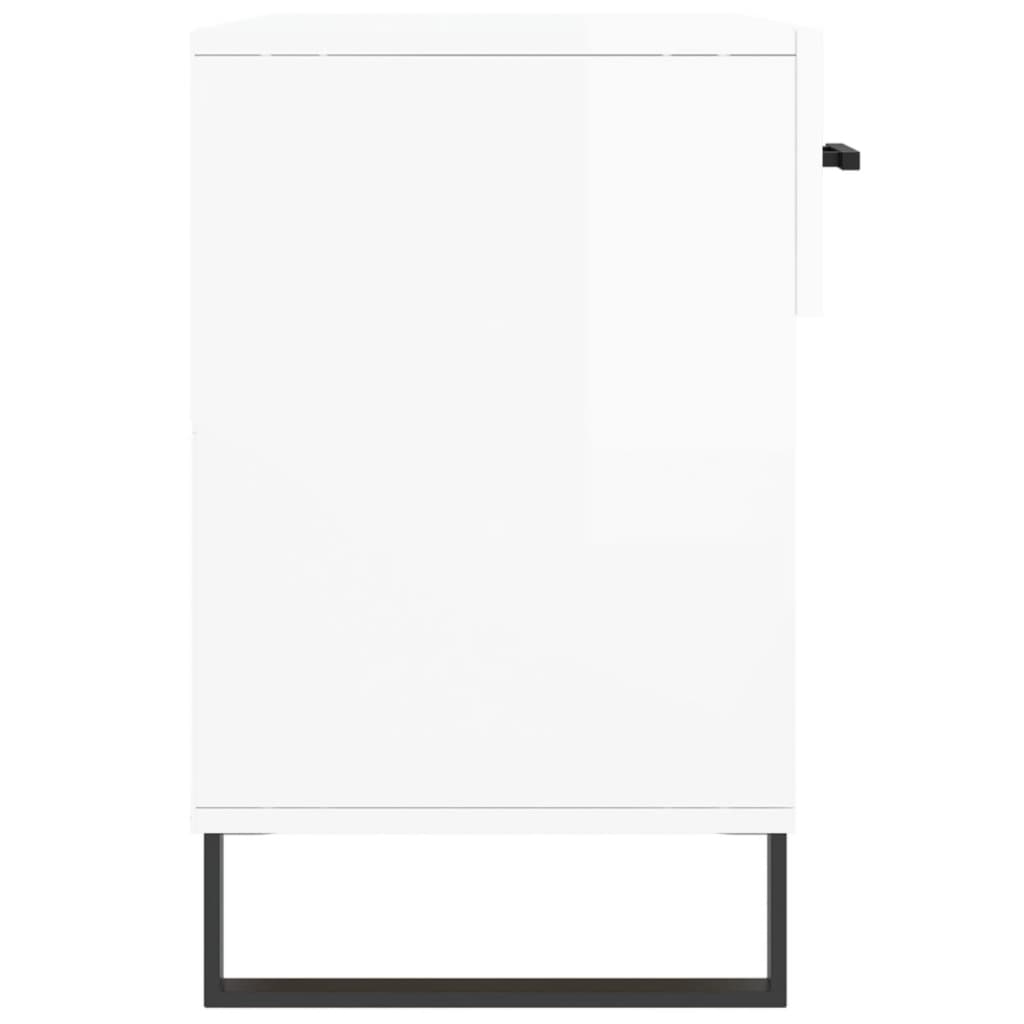 Klupa za cipele sjajna bijela 102x35x55 cm konstruirano drvo