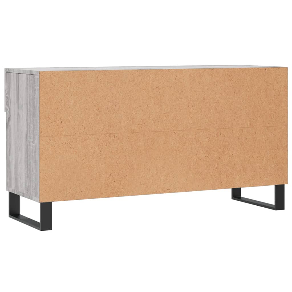 Klupa za cipele siva boja hrasta 102x35x55 cm konstruirano drvo
