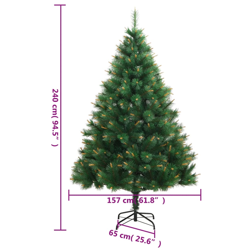 Umjetno božićno drvce sa šarkama i stalkom 240 cm