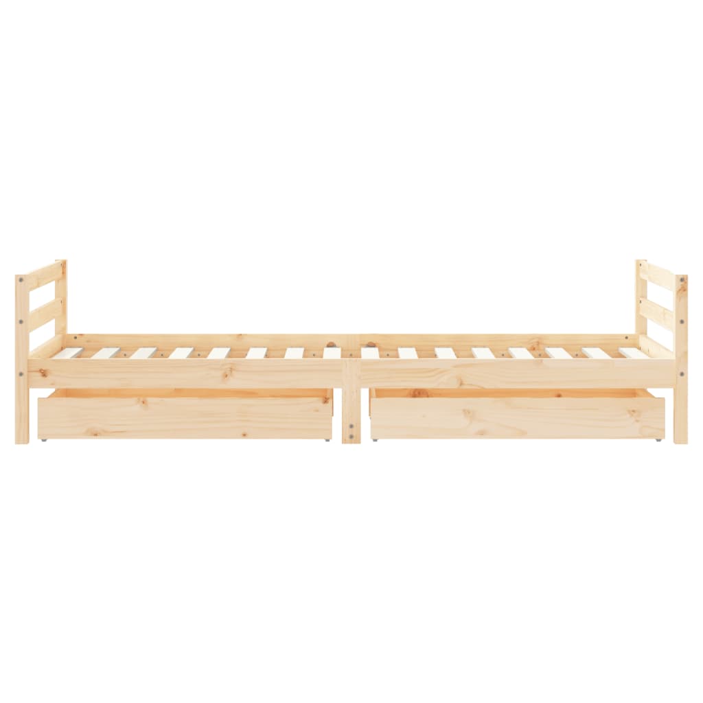 Okvir za dječji krevet s ladicama 90x200 cm od masivne borovine