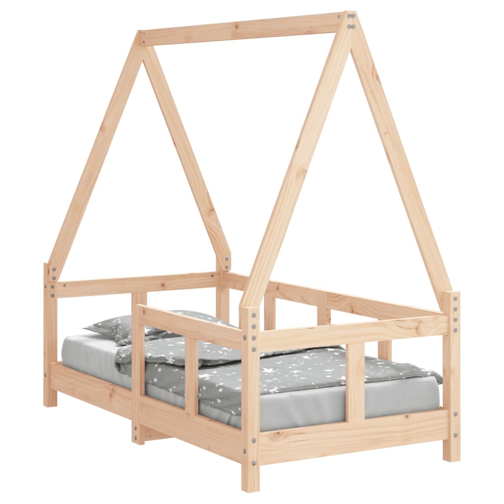 Okvir za dječji krevet 70 x 140 cm od masivne borovine