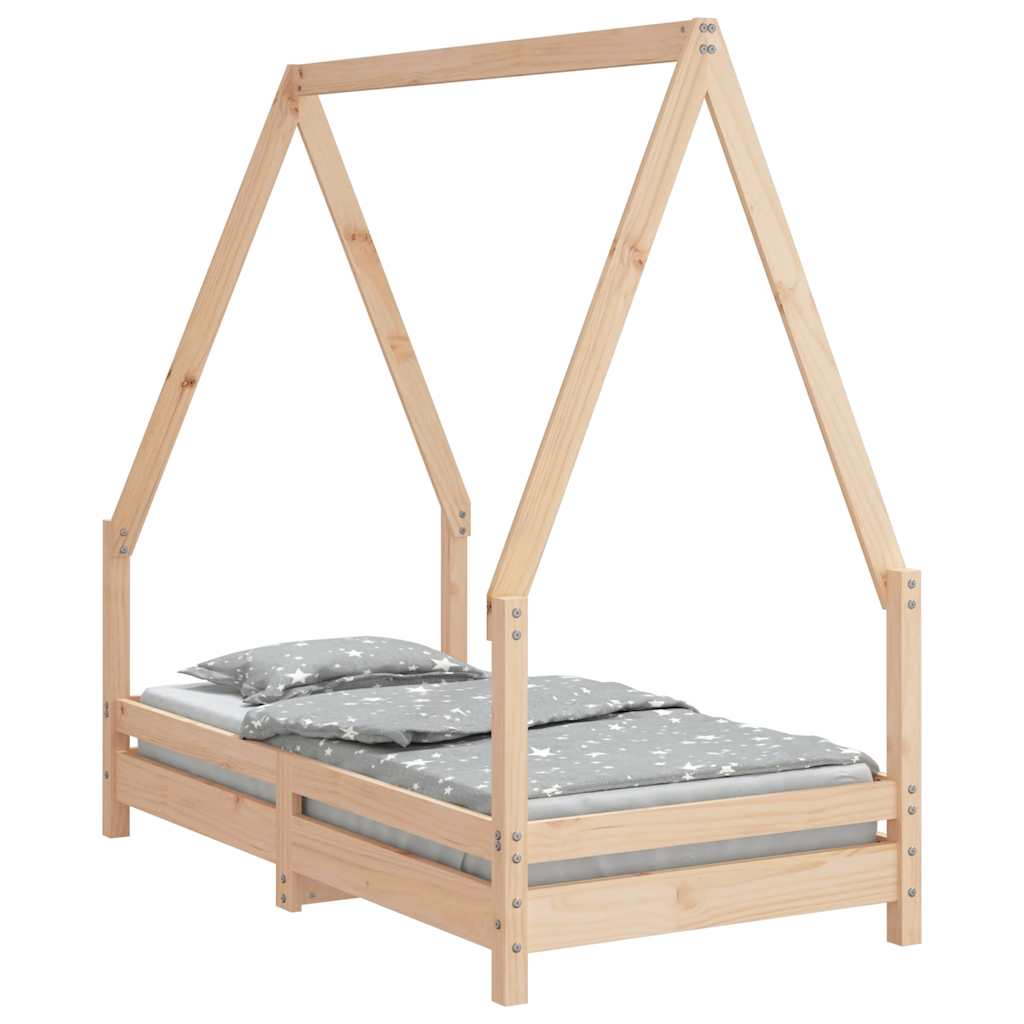 Okvir za dječji krevet 70 x 140 cm od masivne borovine