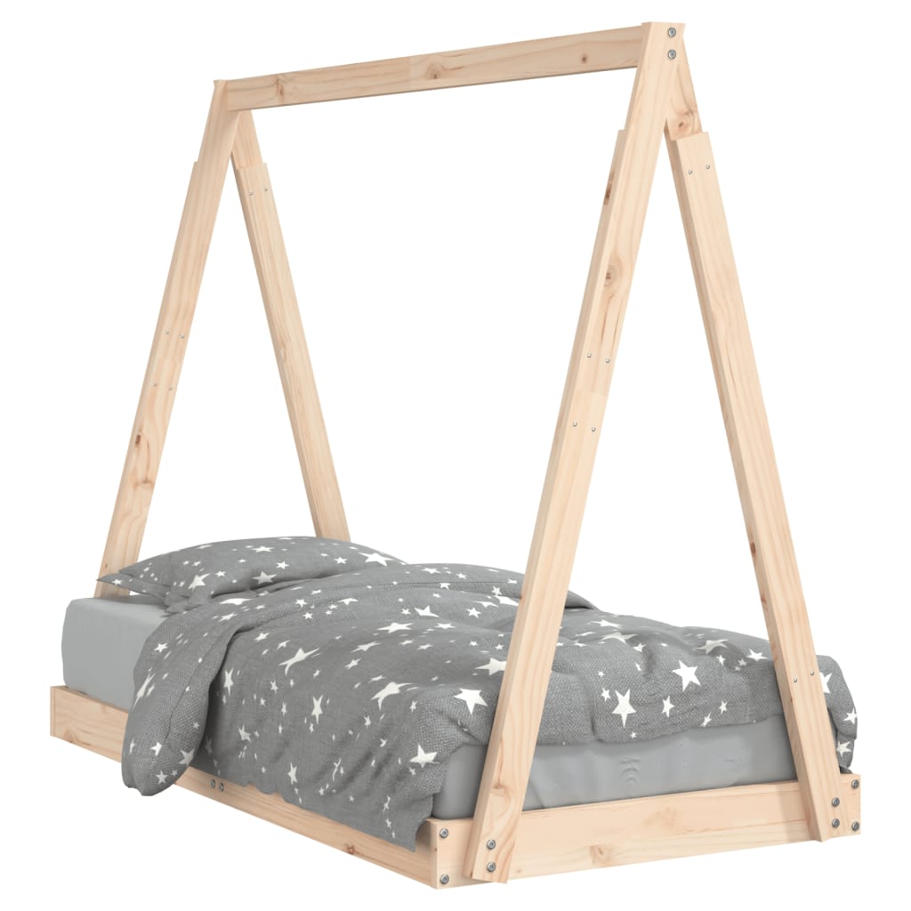 Okvir za dječji krevet 70 x 140 cm od masivne borovine