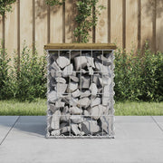 Vrtna klupa s gabionskim dizajnom 33 x 31 x 42 cm od borovine
