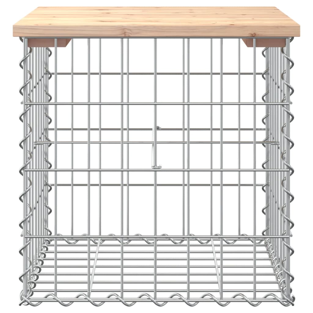 Vrtna klupa s gabionskim dizajnom 43x44x42 cm masivna borovina