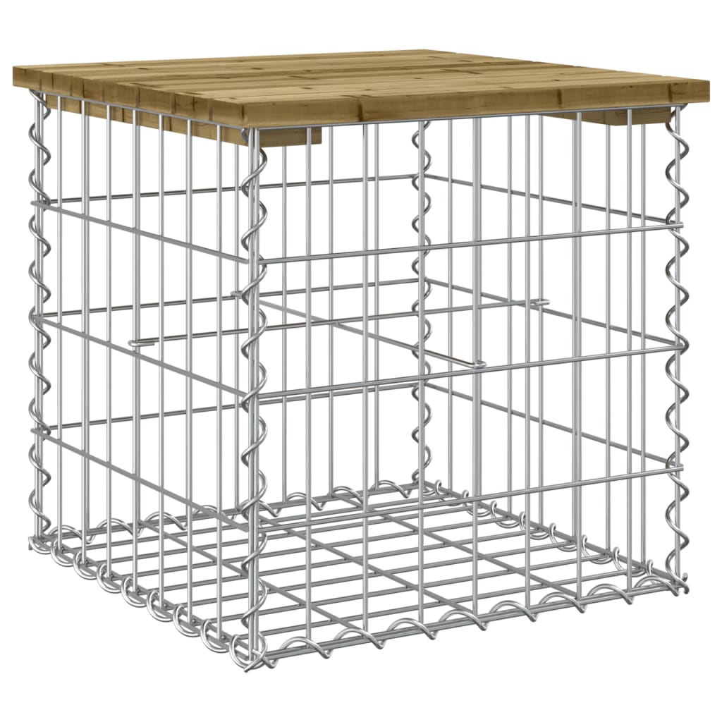 Vrtna klupa s gabionskim dizajnom 43 x 44 x 42 cm od borovine
