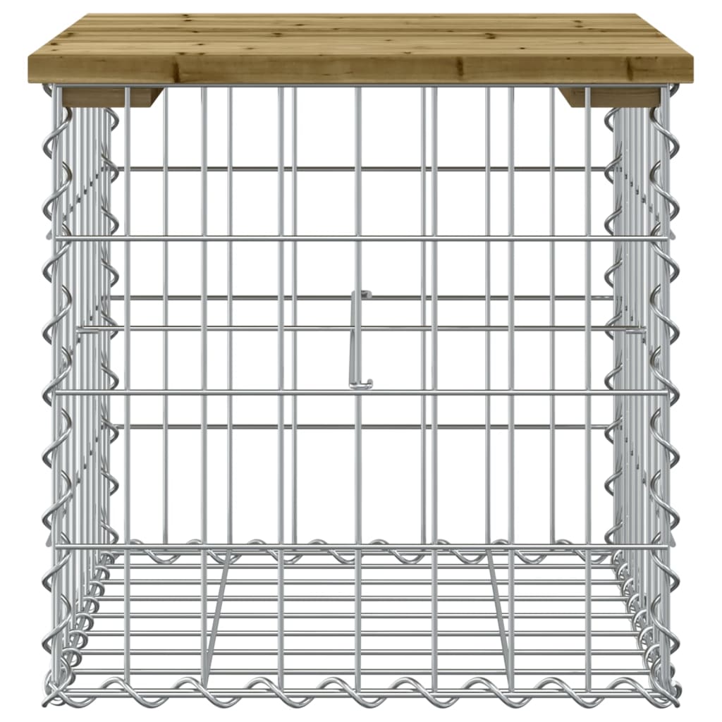 Vrtna klupa s gabionskim dizajnom 43 x 44 x 42 cm od borovine