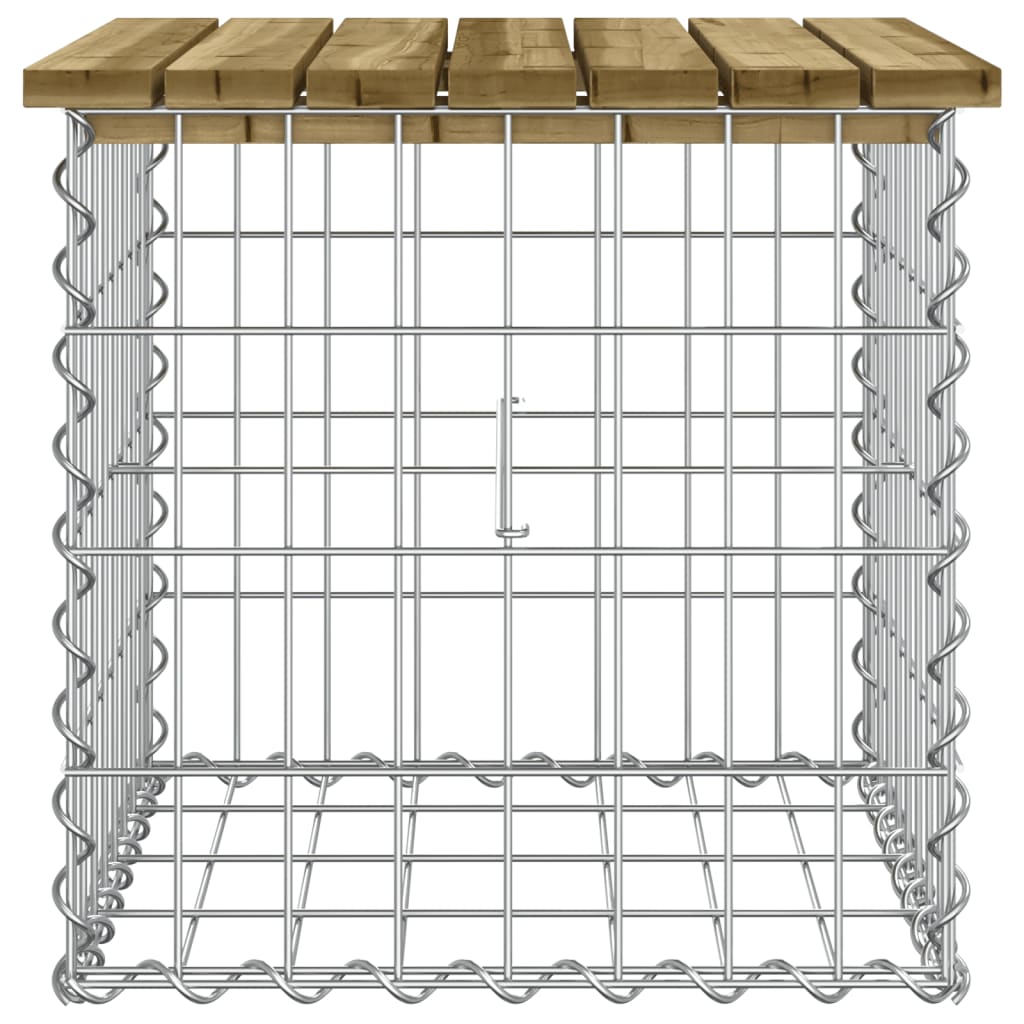 Vrtna klupa s gabionskim dizajnom 43 x 44 x 42 cm od borovine