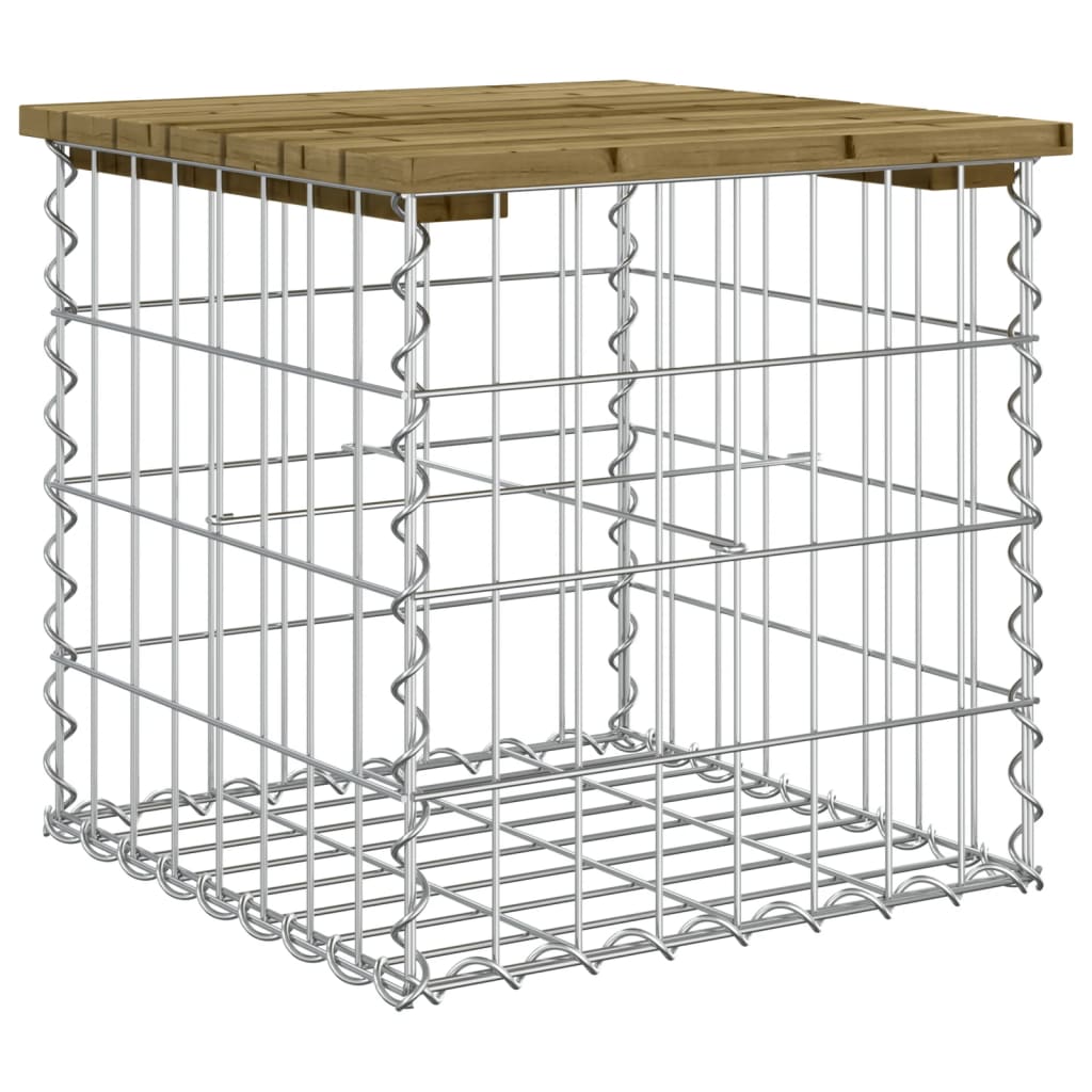 Vrtna klupa s gabionskim dizajnom 43 x 44 x 42 cm od borovine