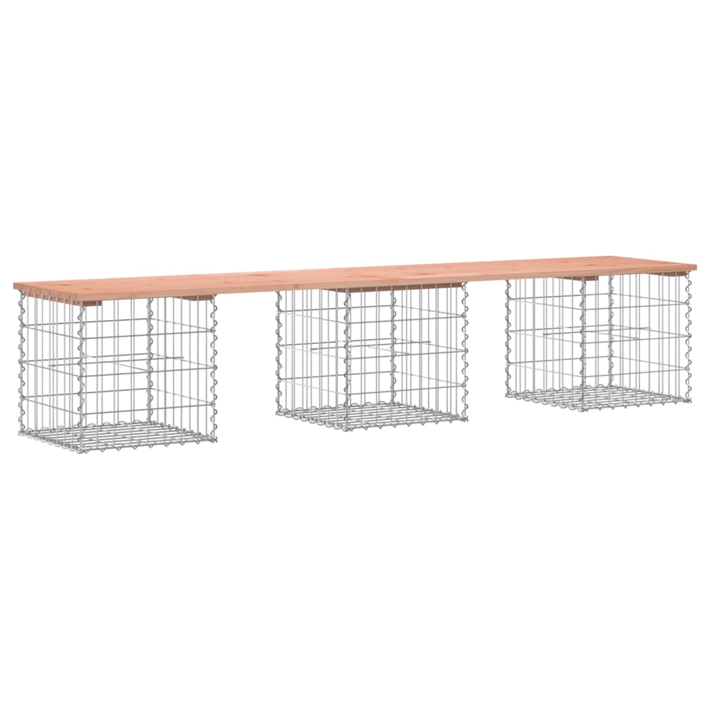 Vrtna klupa s gabionskim dizajnom 203x44x42 cm drvo duglazije