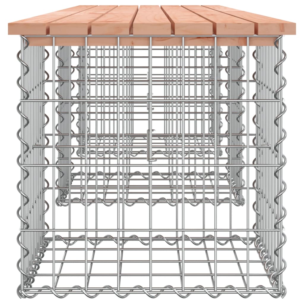 Vrtna klupa s gabionskim dizajnom 203x44x42 cm drvo duglazije