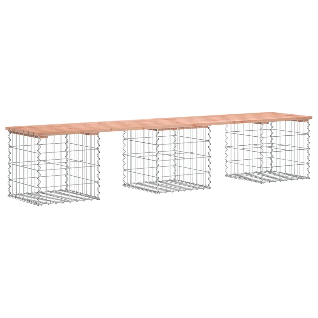 Vrtna klupa s gabionskim dizajnom 203x44x42 cm drvo duglazije