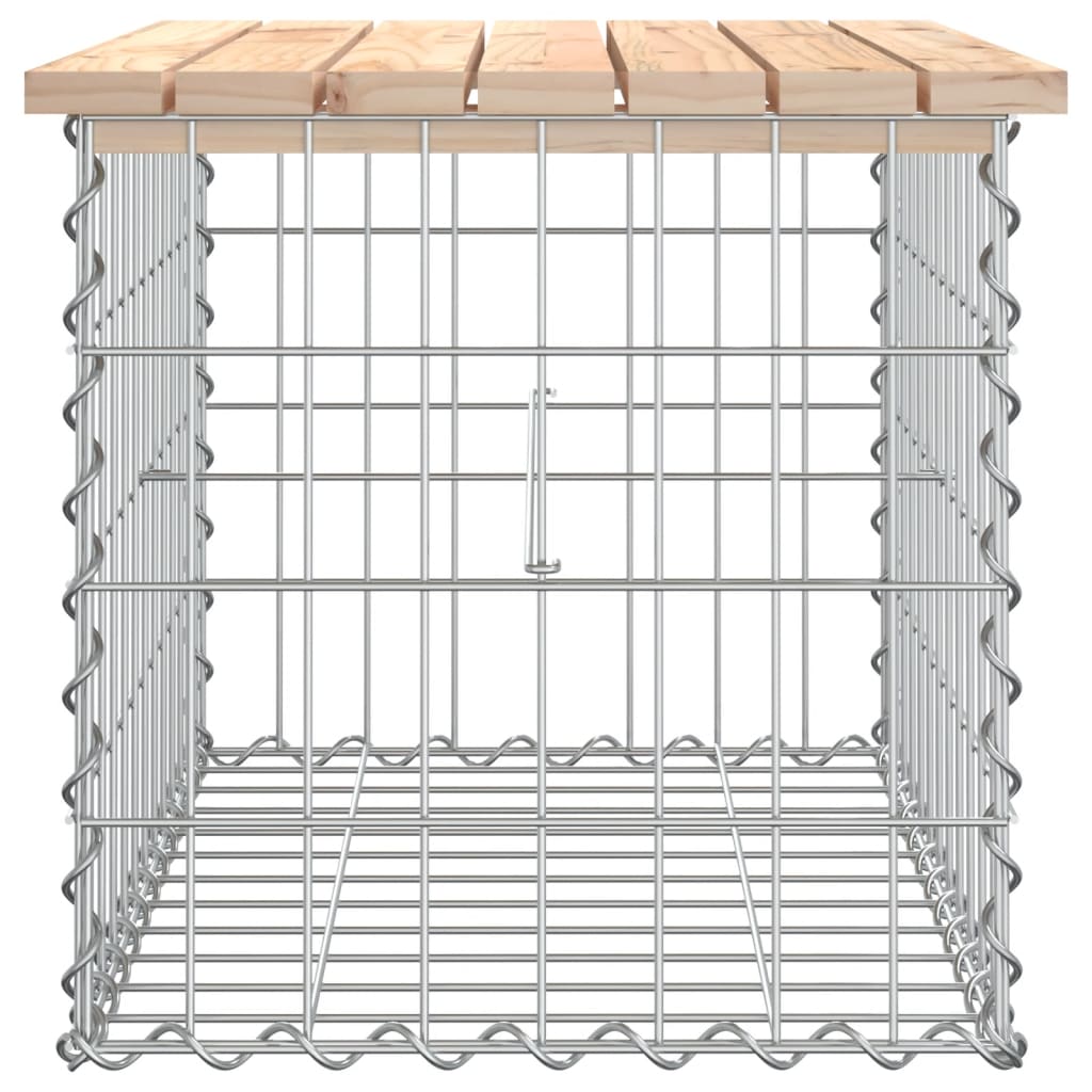 Vrtna klupa s gabionskim dizajnom 63x44x42 cm masivna borovina
