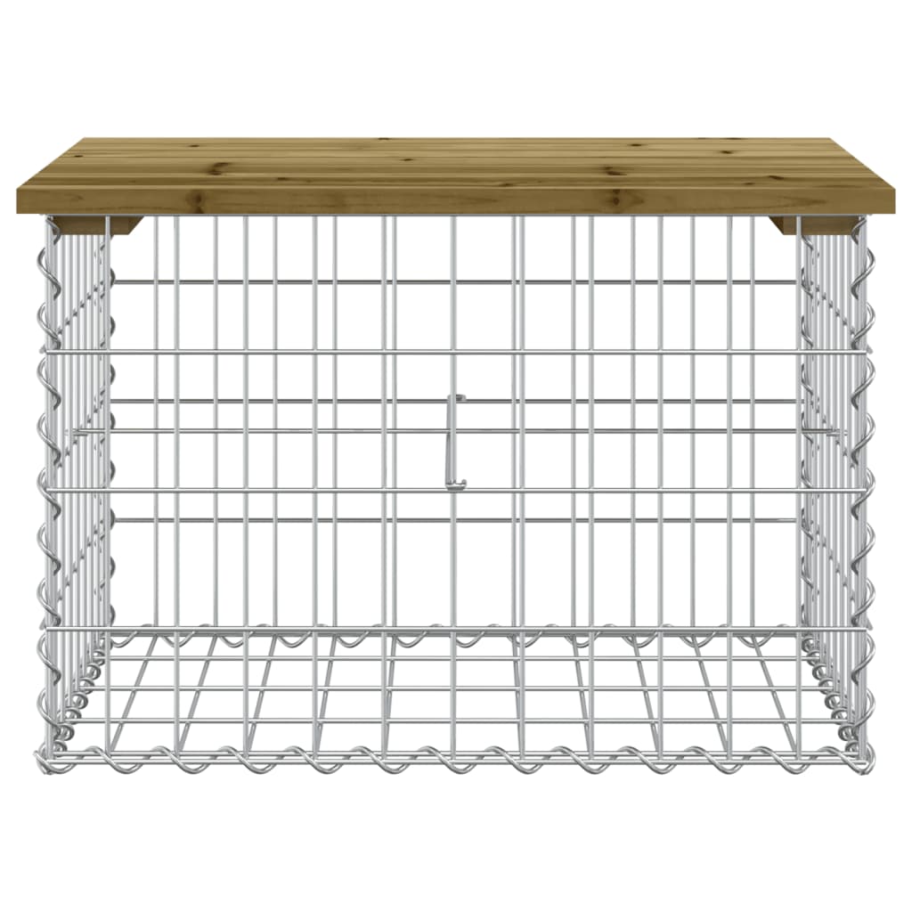 Vrtna klupa s gabionskim dizajnom 63 x 44 x 42 cm od borovine
