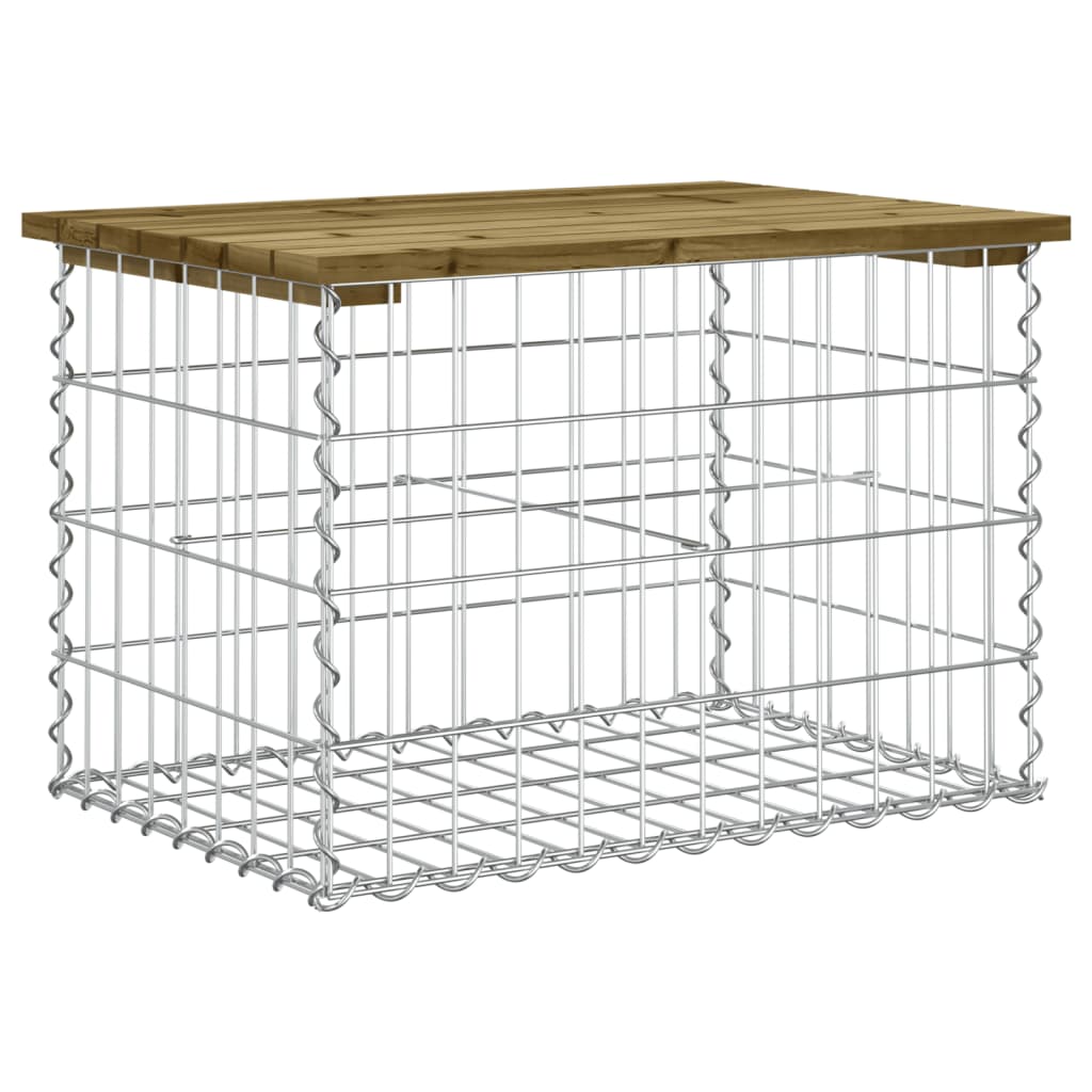 Vrtna klupa s gabionskim dizajnom 63 x 44 x 42 cm od borovine