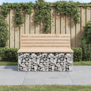 Vrtna klupa s gabionskim dizajnom 103x70x65 cm masivna borovina