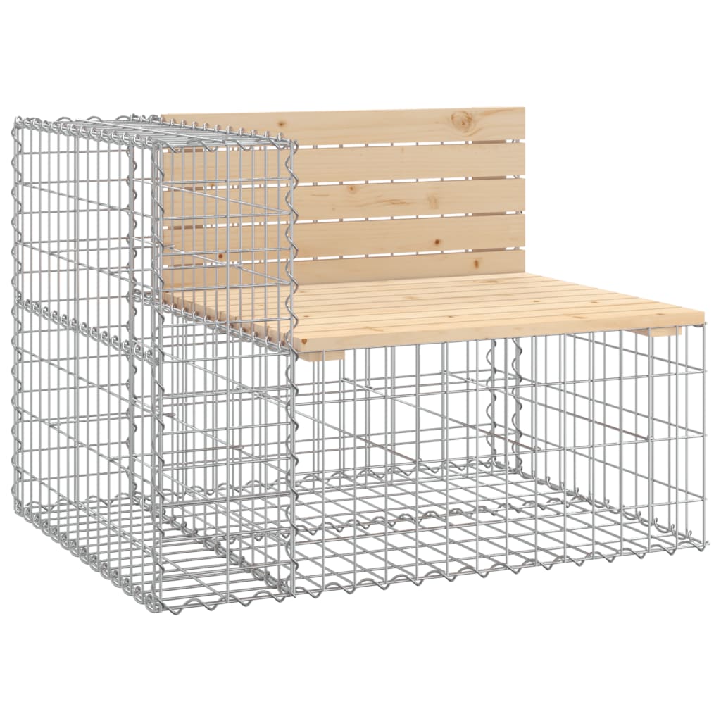 Vrtna klupa s gabionskim dizajnom 92 x 71 x 65,5 cm od borovine