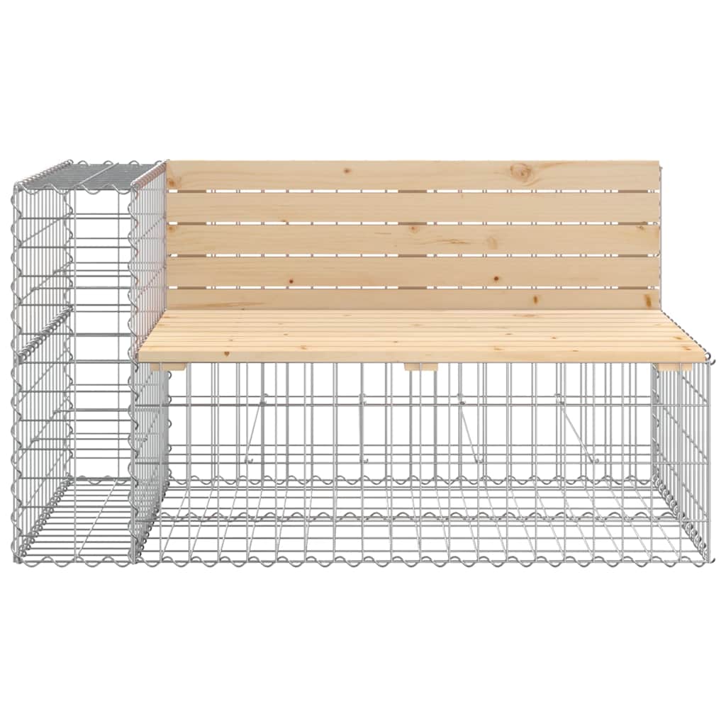 Vrtna klupa s gabionskim dizajnom 122x71x65,5 cm od borovine