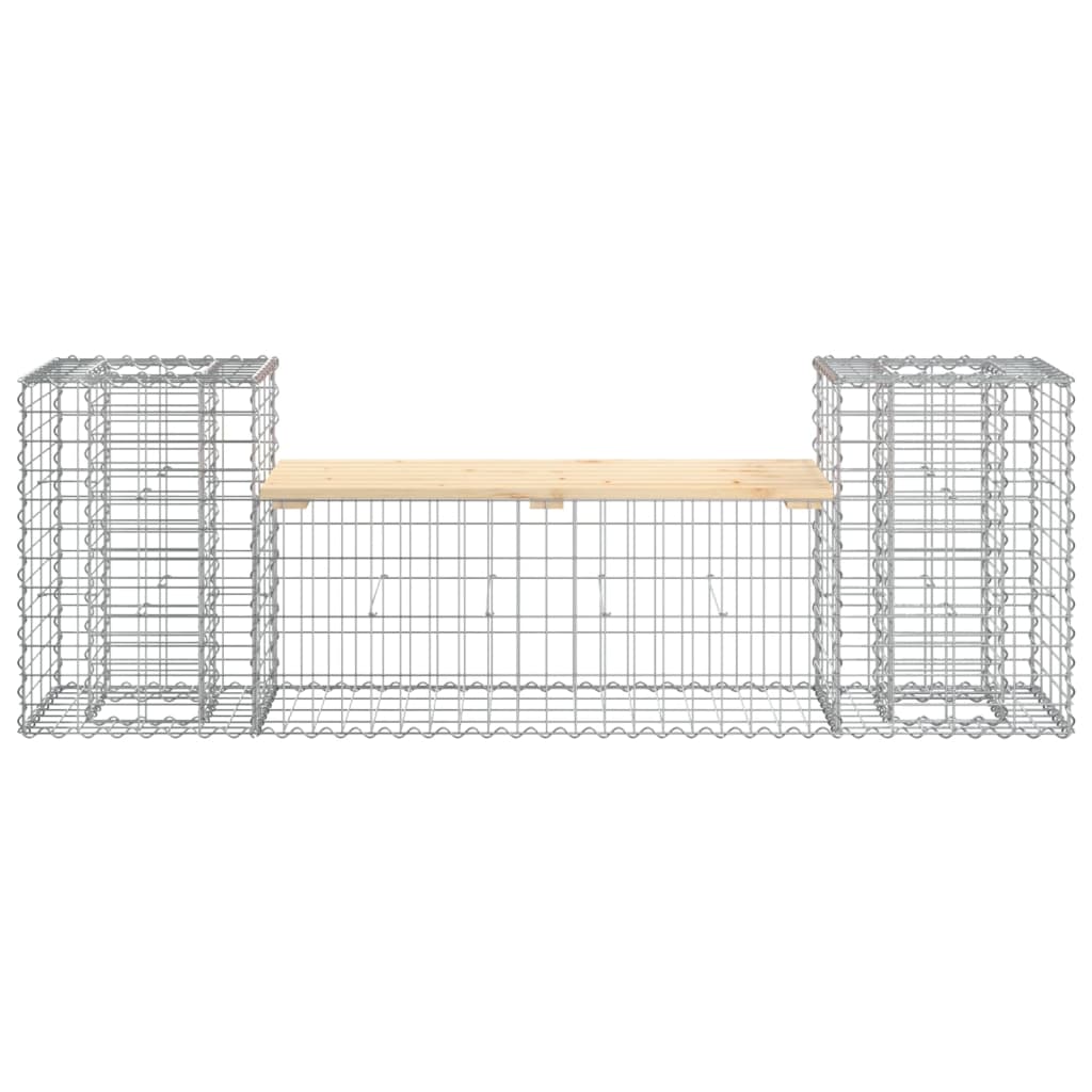 Vrtna klupa s gabionskim dizajnom 183x41x60,5 cm od borovine
