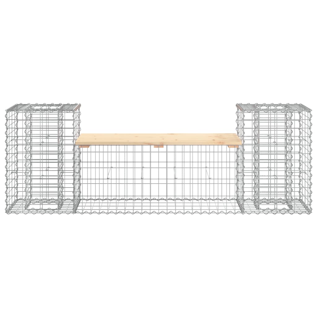 Vrtna klupa s gabionskim dizajnom 183x41x60,5 cm od borovine