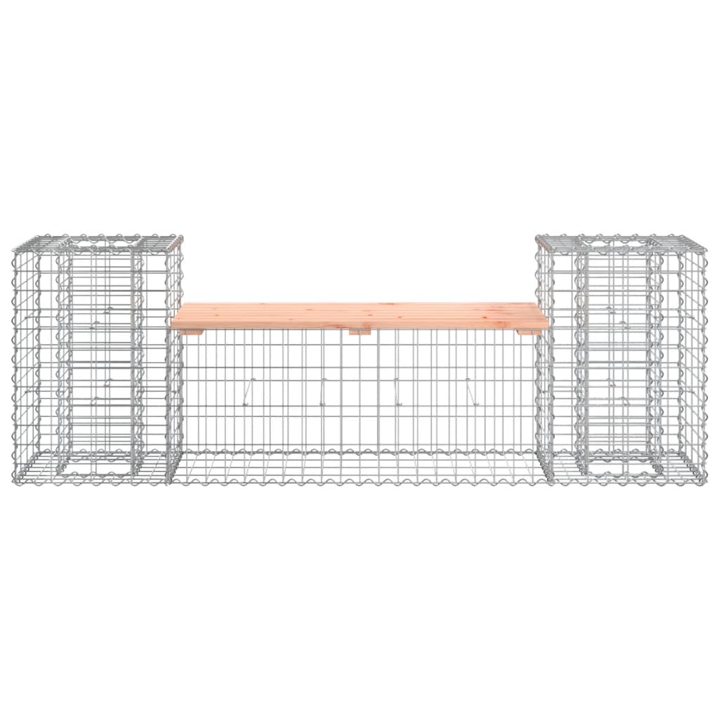 Vrtna klupa s gabionskim dizajnom 183x41x60,5 cm drvo duglazije
