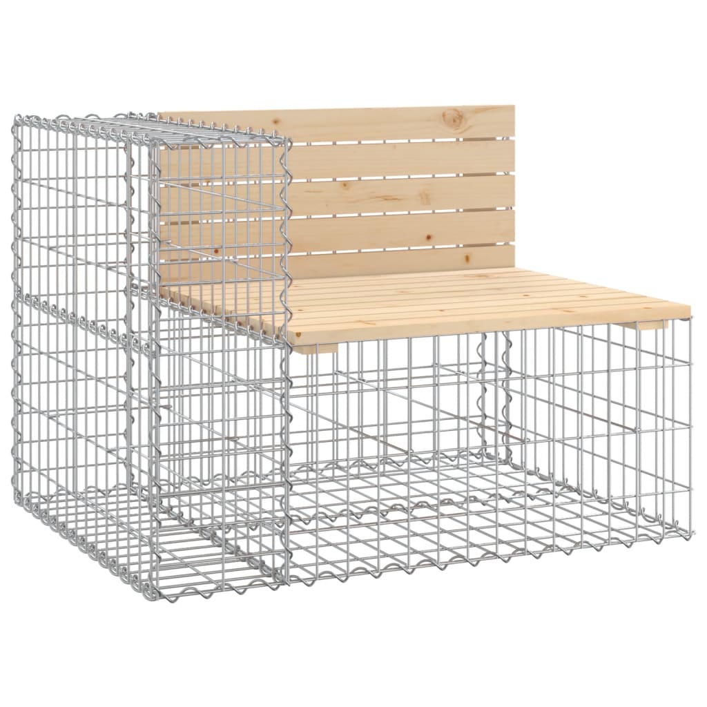 Vrtna klupa s gabionskim dizajnom 287x71x65,5 cm od borovine