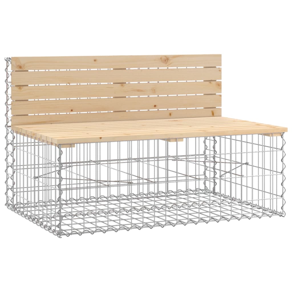 Vrtna klupa s gabionskim dizajnom 287x71x65,5 cm od borovine