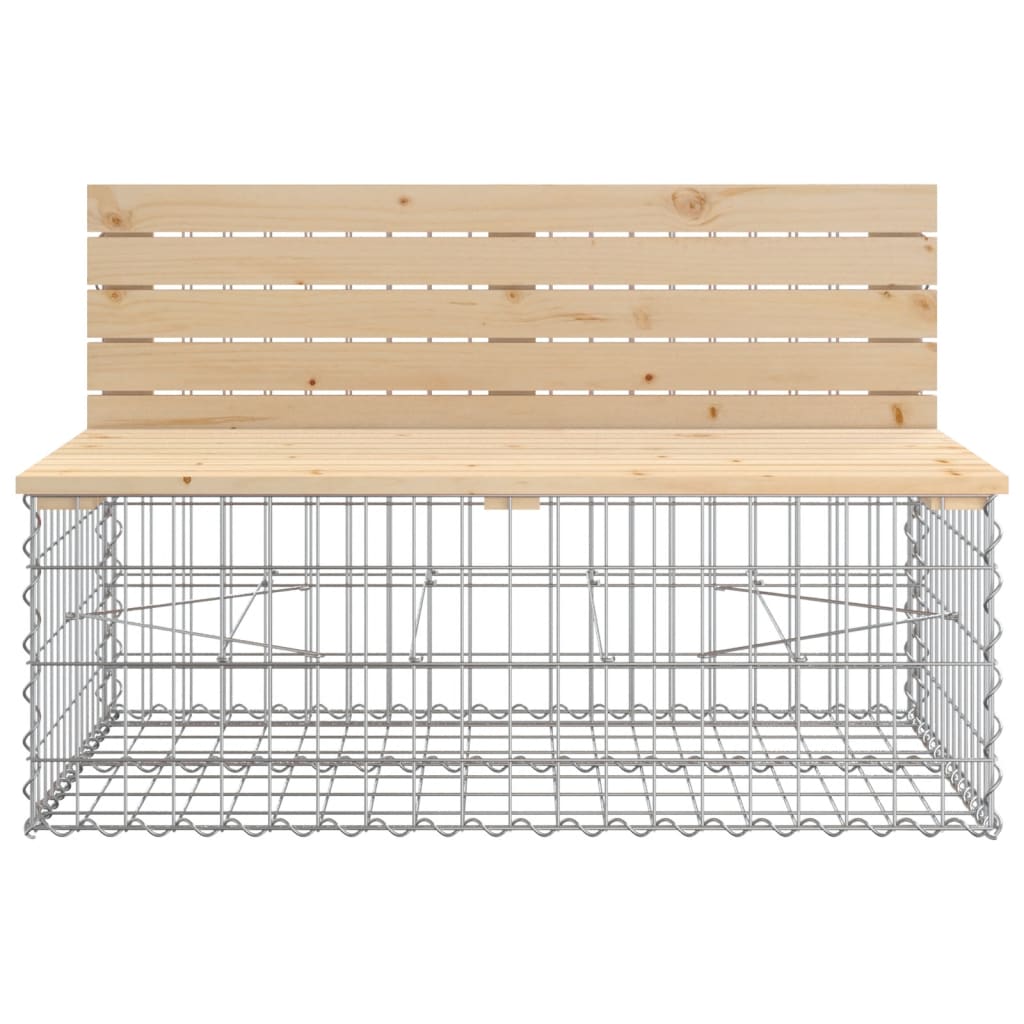 Vrtna klupa s gabionskim dizajnom 287x71x65,5 cm od borovine