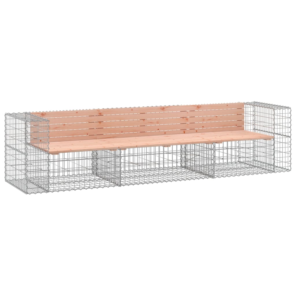 Vrtna klupa s gabionskim dizajnom 287x71x65,5 cm drvo duglazije
