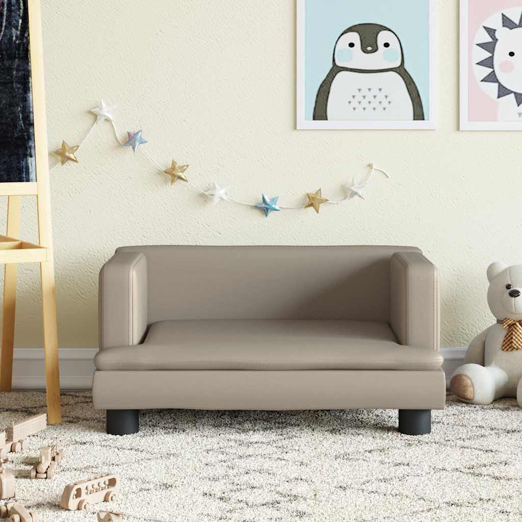Dječja fotelja boja cappuccina 60x40x30 cm od umjetne kože