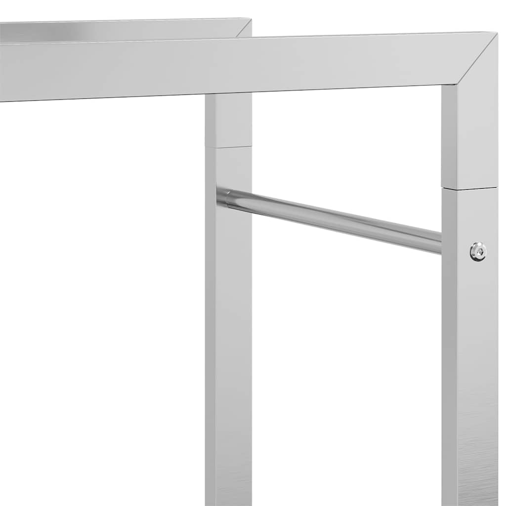 Stalak za drva za ogrjev 50 x 28 x 56 cm od nehrđajućeg čelika