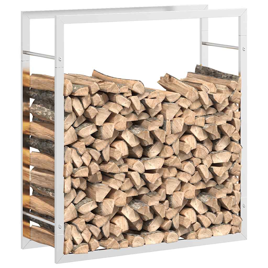 Stalak za drva za ogrjev 80x28x86 cm od nehrđajućeg čelika