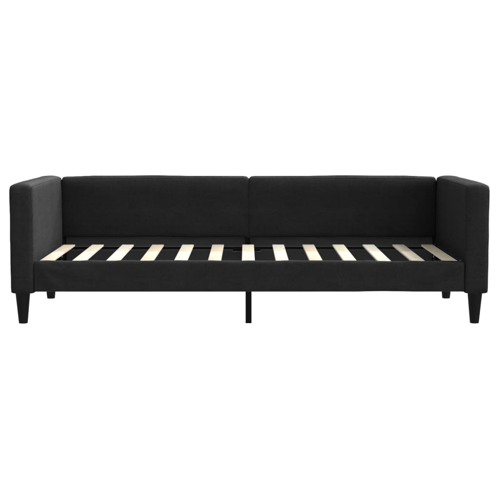 Dnevni krevet s madracem crni 80 x 200 cm od tkanine