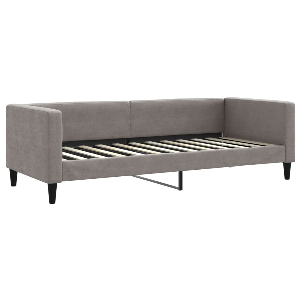 Dnevni krevet s madracem smeđesivi 80 x 200 cm od tkanine