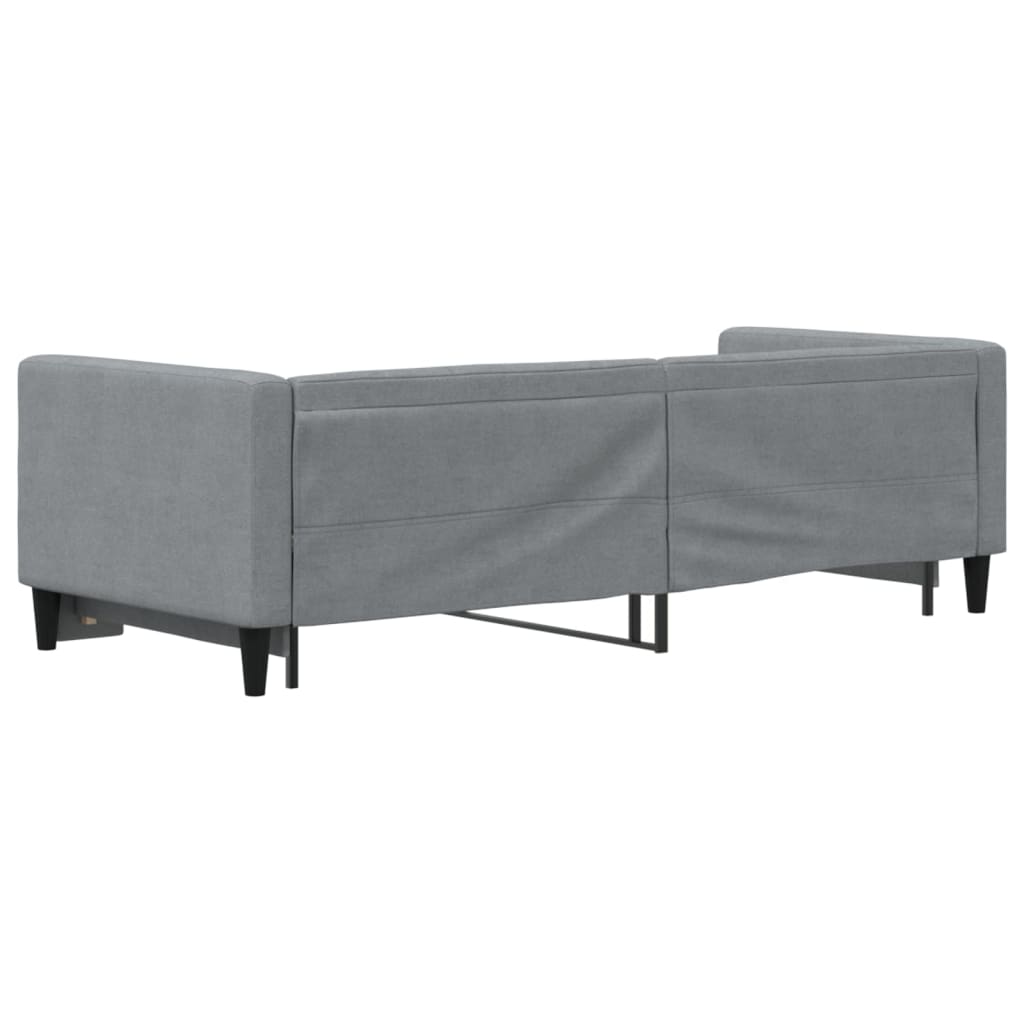 Dnevni krevet na razvlačenje svjetlosivi 80 x 200 cm od tkanine