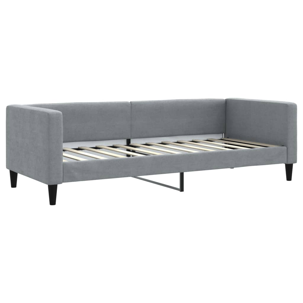 Dnevni krevet na razvlačenje svjetlosivi 80 x 200 cm od tkanine