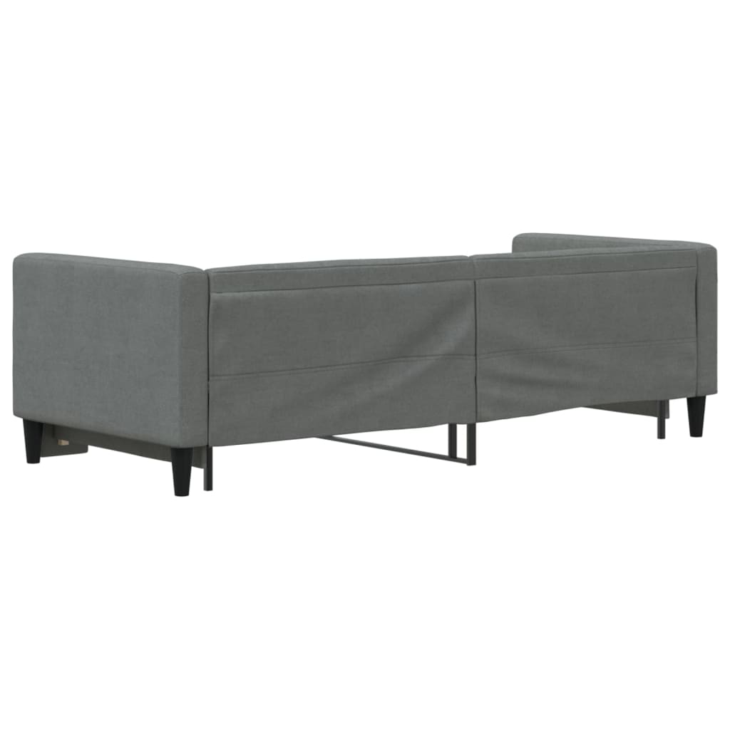Dnevni krevet na razvlačenje bez madraca tamnosivi 80x200 cm