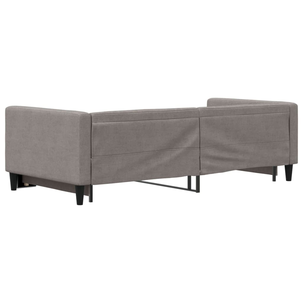 Dnevni krevet na razvlačenje smeđesivi 90 x 200 cm od tkanine