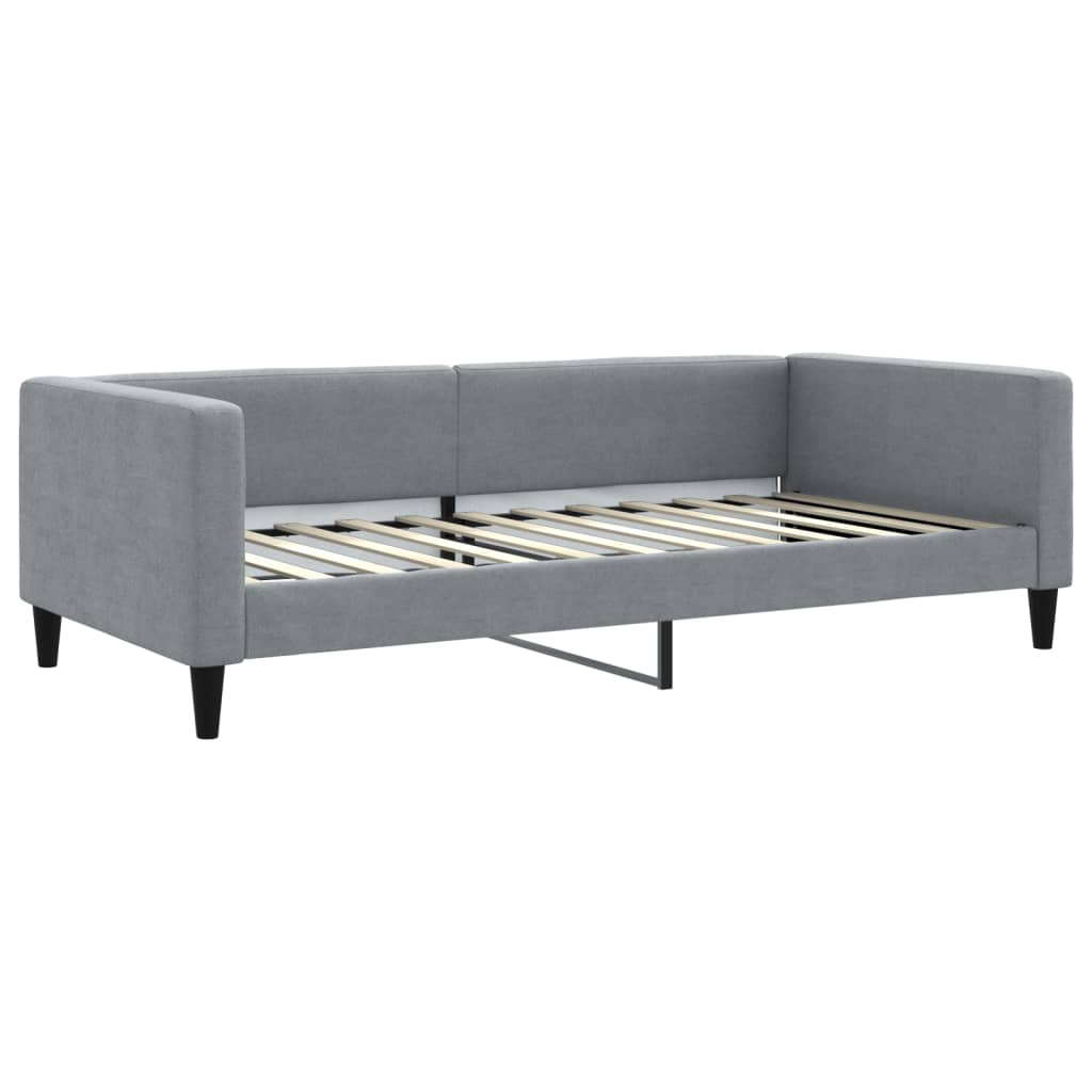 Dnevni krevet na razvlačenje svjetlosivi 100x200 cm od tkanine