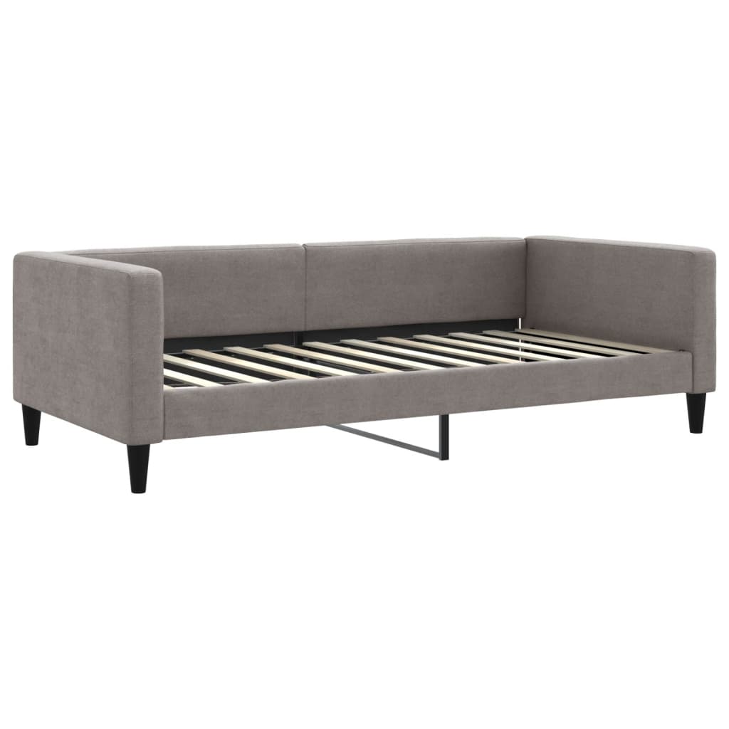 Dnevni krevet na razvlačenje smeđesivi 100 x 200 cm od tkanine