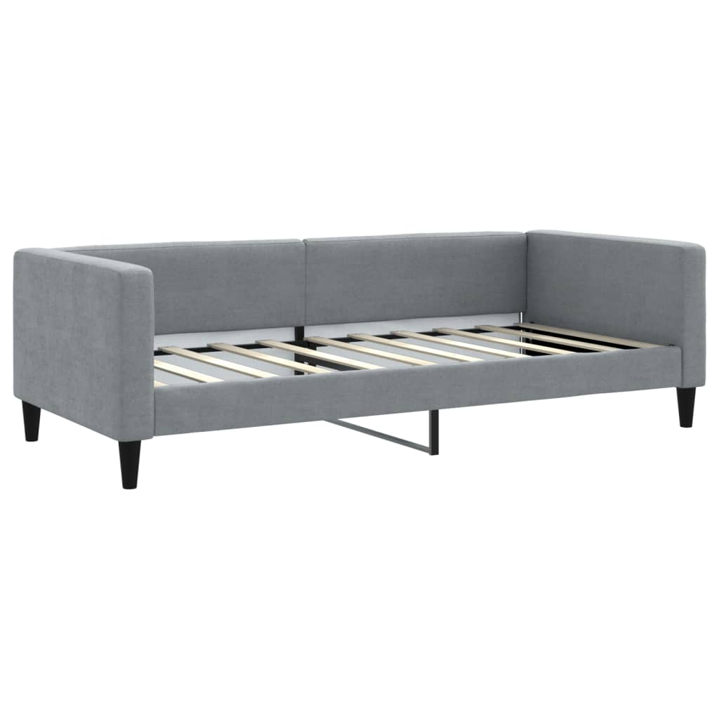 Dnevni krevet na razvlačenje svjetlosivi 90 x 190 cm od tkanine