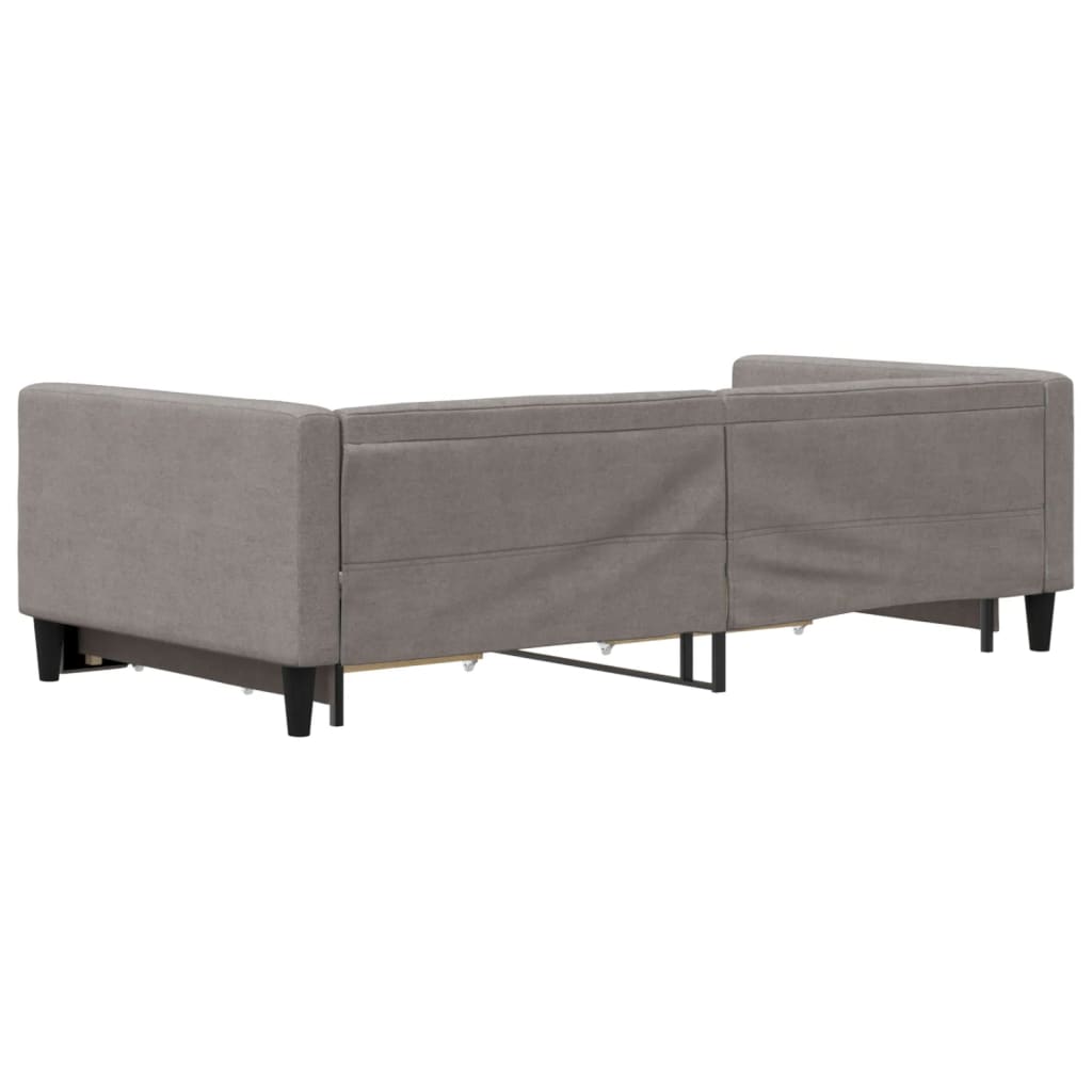 Dnevni krevet na razvlačenje smeđesivi 100 x 200 cm od tkanine