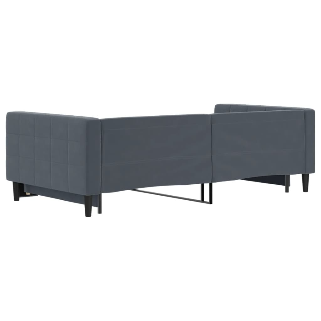 Dnevni krevet na razvlačenje bez madraca tamnosivi 100 x 200 cm