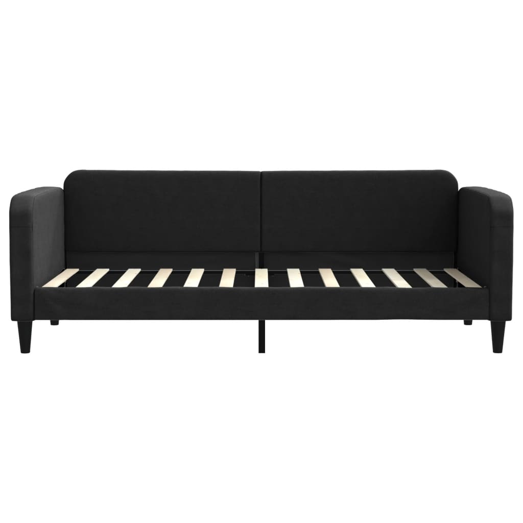 Dnevni krevet s madracem crni 80 x 200 cm od tkanine